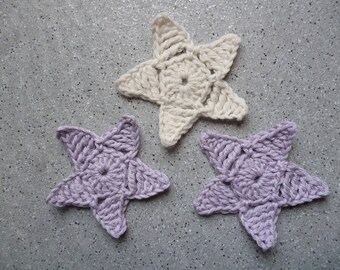 Etoiles au crochet réalisées à la main en coton