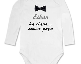 Bodysuit class dad personalized with name