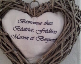 Christmas gift heart door to welcome