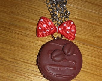 Necklace macaroon chocolate coffee