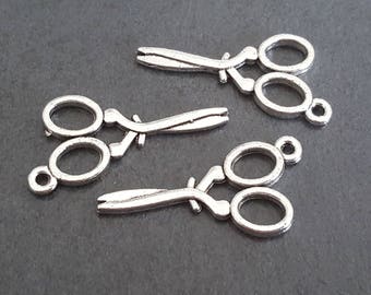 scissors seamstress hairdresser pendant 30 x 10 mm scissors charm