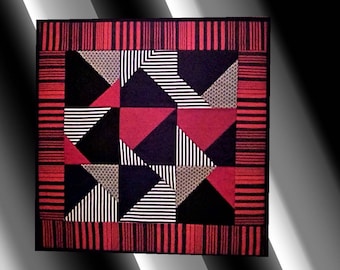 Red and black quilt | Etsy