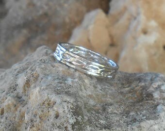 Alliance torsadée en argent 950