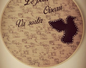 Hoop decorative "the birdie"
