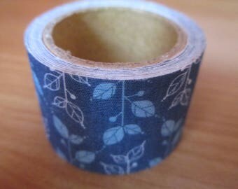 Masking tape-blue foliage fabric ribbons