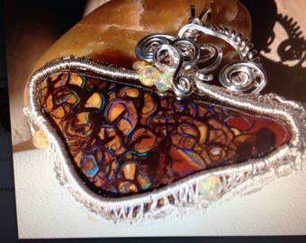 Boulder opal pendant