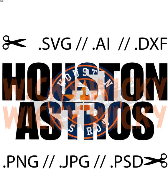 Download Houston Astros Knockout SVG // AI // DXF. Layered Vinyl cut