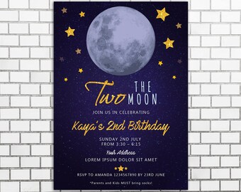 Moon invitation | Etsy