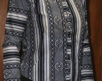 Mandarin collar shirt