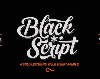 Calligraphy Font, Digital font, Calligraphy font download, Handwritten font, Modern calligraphy font, Cursive thick font, Black Script