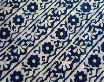 5 Yards Hand Block Print Fabric Indian Cotton Fabric Printed