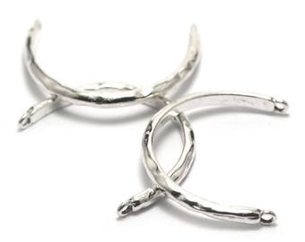 1 "hoop half-rush" connectors 54x38mm, silver