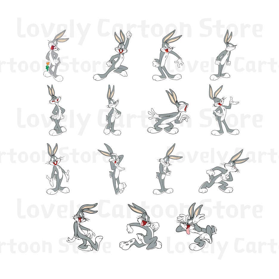 Download Bugs Bunny Svg, Eps, Dxf and Png formats - 15 Cliparts ...