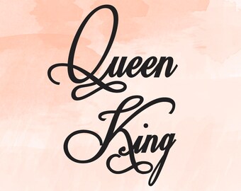 King queen svg | Etsy