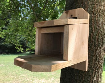 Squirrel feeder Rough Sawn Cedar Handmade