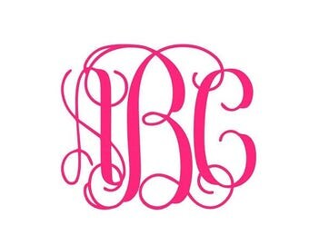 Vine Monogram Svg, Interlocking Monogram, Vine Monogram Font, Monogram Alphabet, Cricut Svg, Silhouette Cut Files, Cut Files