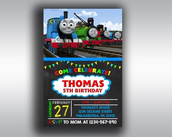 Thomas The Train Birthday Invitations, Thomas The Train Birthday, Thomas The Train Invitation, Thomas The Train Partythomas the train,
