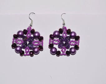 Bright purple earrings