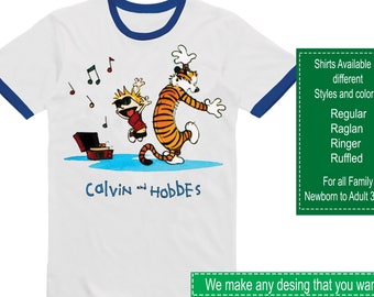 Calvin and Hobbes Shirt/Calvin and Hobbes Stickers/Calvin and Hobbes Invitations/Calvin and Hobbes Party Supplies/Calvin and Hobbes