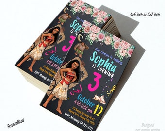 Moana,invitation,invitations,birthday,moana invitation,moana birthday invitation,moana party,moana party,moana invite,chalkboard invites