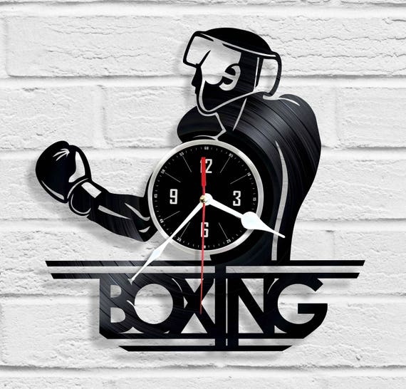 Boxing vinyl record wall clock great gift for any occasion