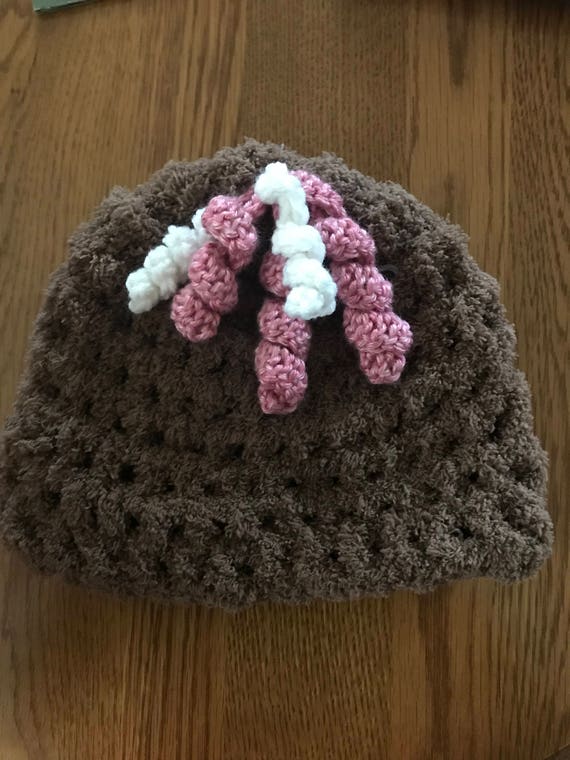 Super Soft curlycue beanie. Made to order crochet Hat