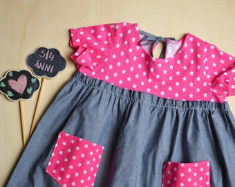 Baby Peasant Shirt - Indigo Gem