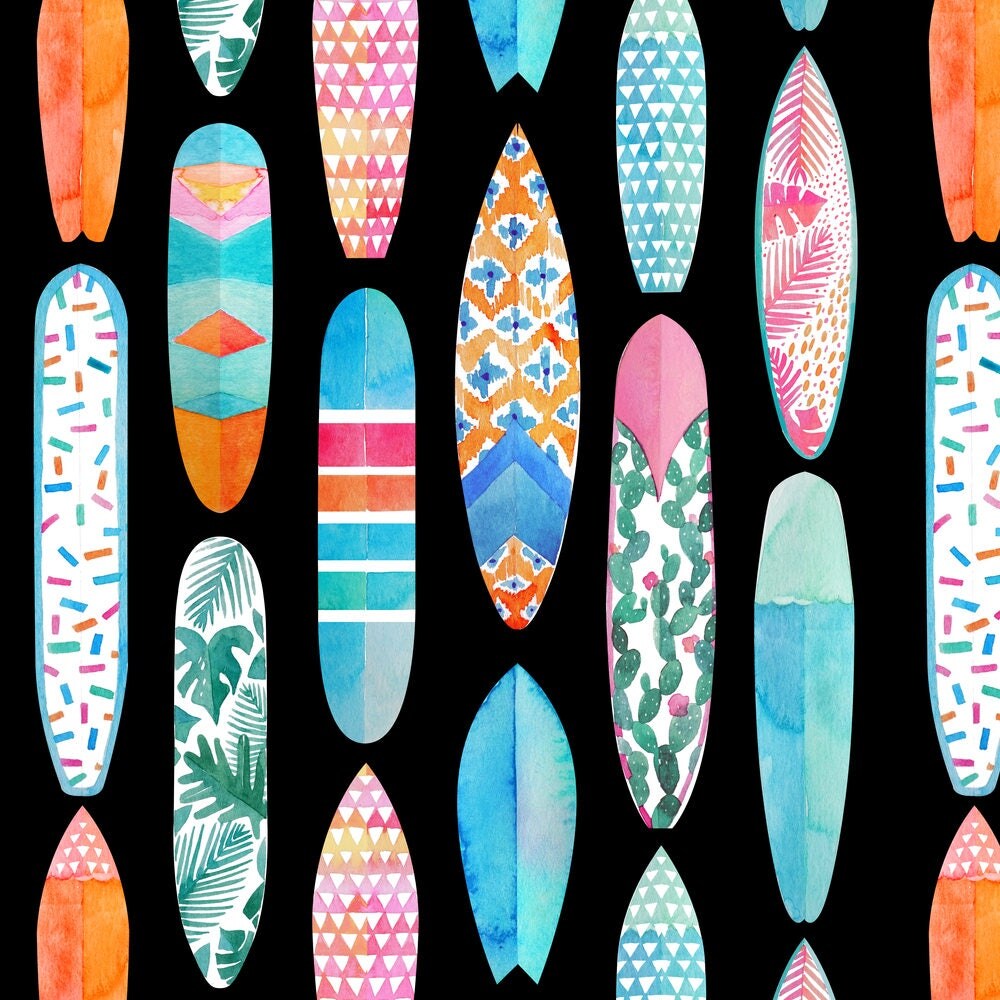 Surfboards on Black Fabric Surfboards By Tasiania Summer