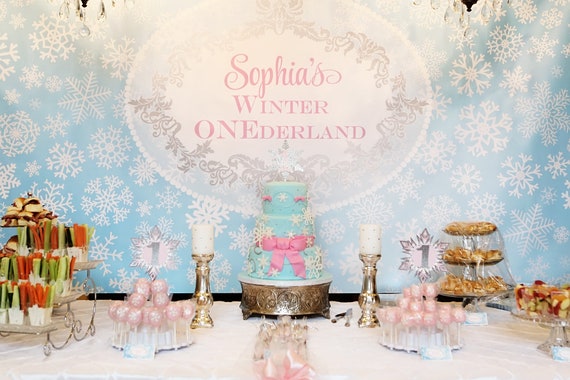 ONEDERLAND Printable Party Backdrop 72" x 39" - you print Il_570xn