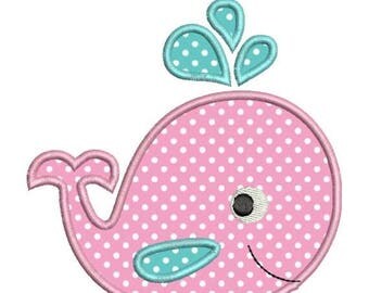 SALE 65% OFF Applique Whale Baby Cute II Machine Embroidery Designs 4x4 & 5x7 Instant Download Sale