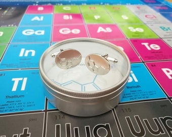 Serotonin Cufflinks - The Happiness Molecule - C10H12N2O