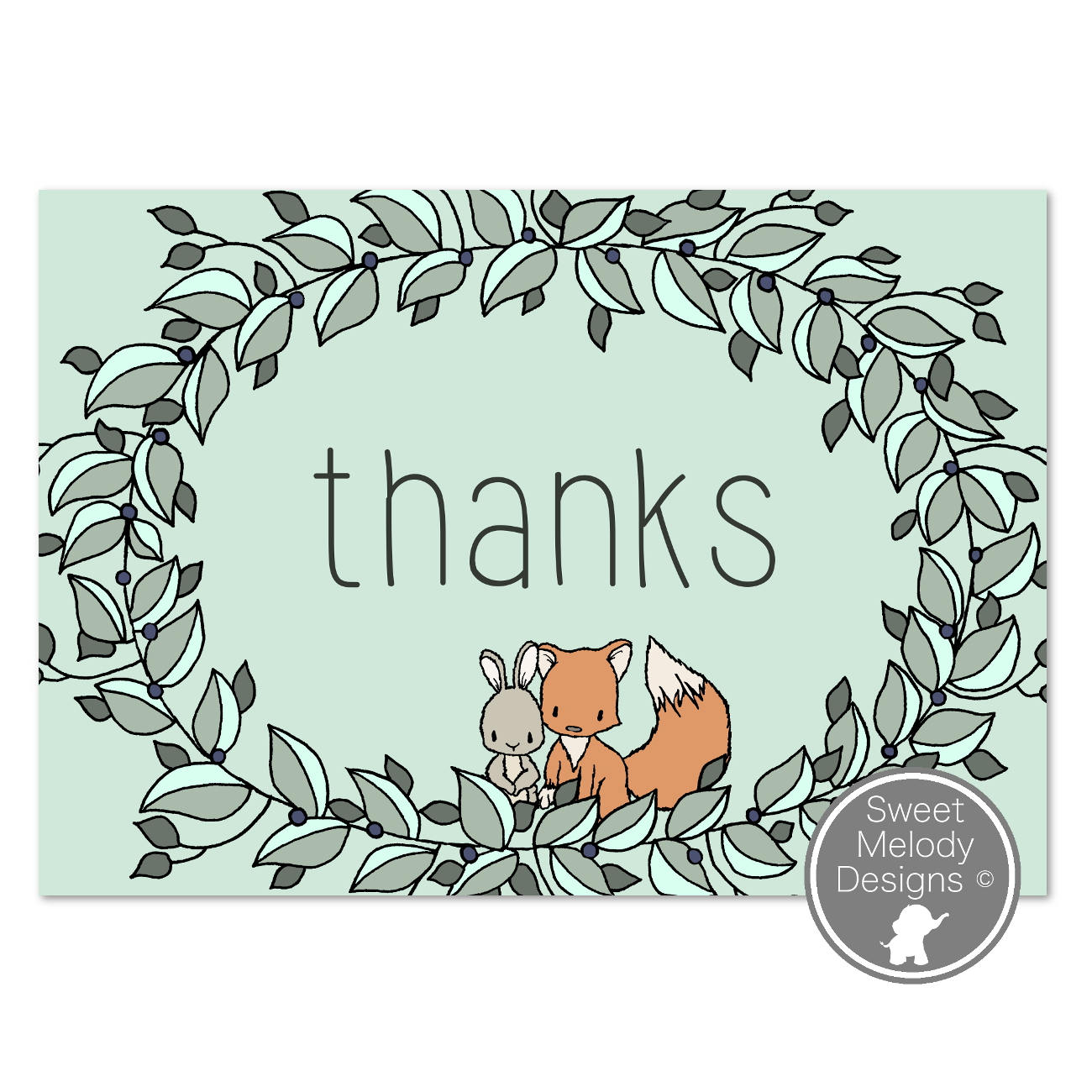 printable thank you cards instant download pdf blank cards