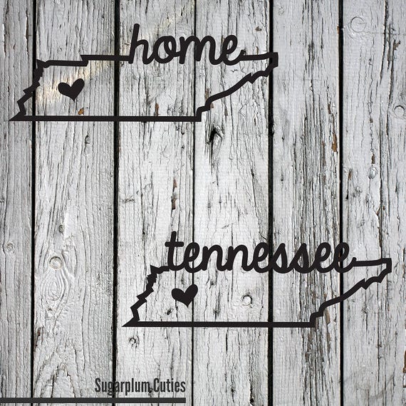 SVG PNG DXF Cut File Tennessee Home Sweet Home Silhouette