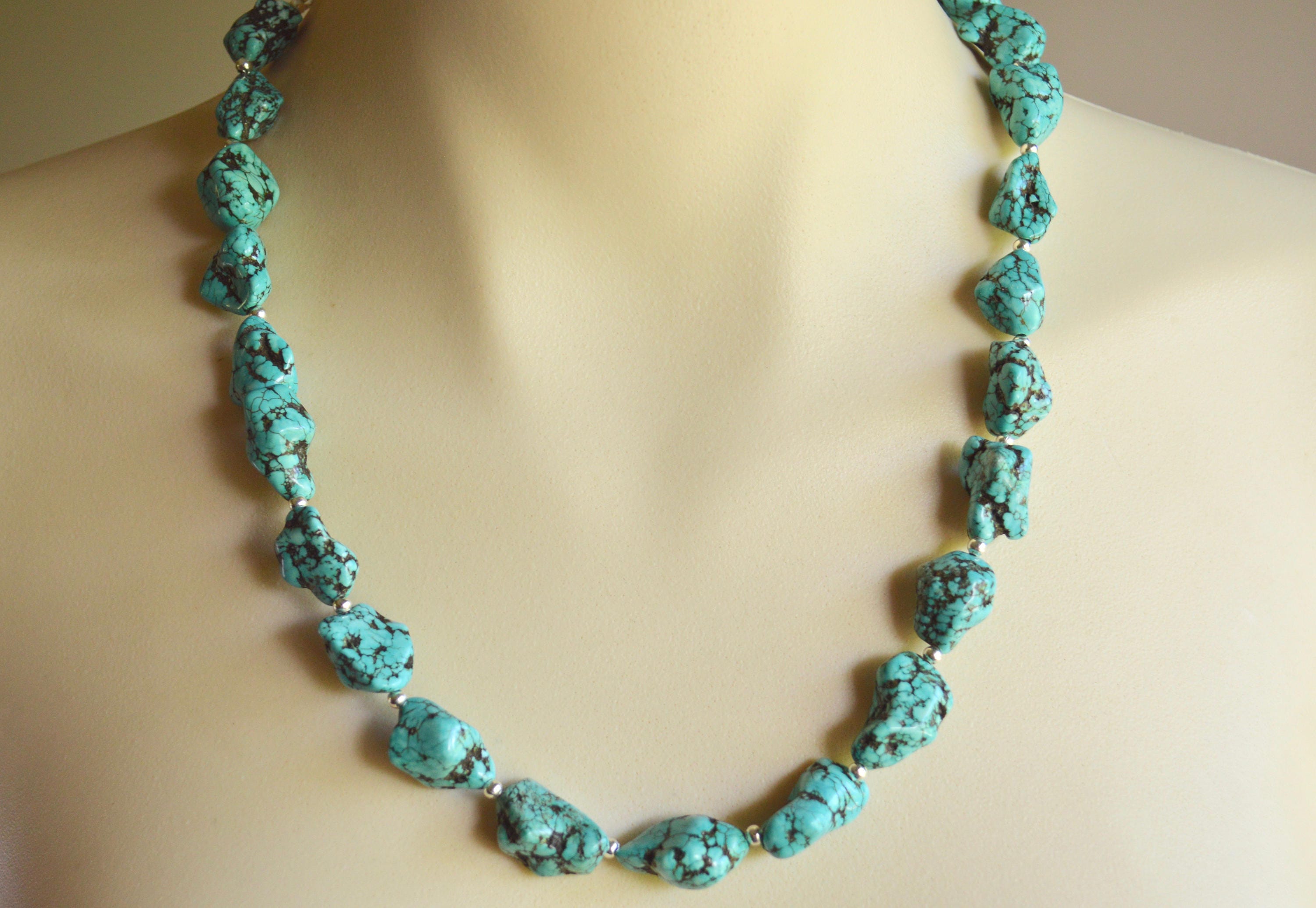 Megan Chunky Turquoise Necklace Megan Fox necklace turquoise