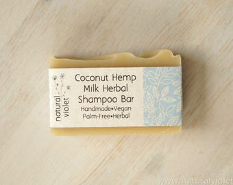 Coconut Hemp Milk, Shampoo Bar, Vegan Shampoo, Solid Shampoo, Hair Care, Palm Free, Hair Soap, Coconut Shampoo, Organic Bar, Vegan Soap Bar