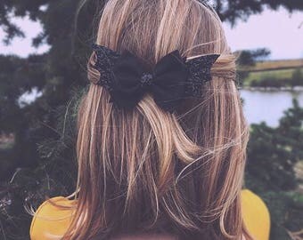 Halloween Hair Bow Bat Fall Headband, Halloween Kids Bows, giddyupandgrow