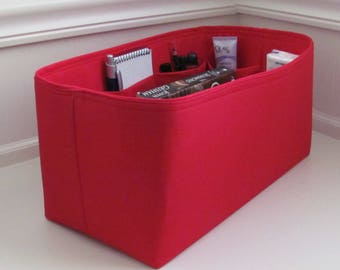 PURSE ORGANIZER LV Speedy 30.. (11"L x 6"d x 5.5"t) ...Purse Insert / Shaper . . Red.. .. Strong and Durable