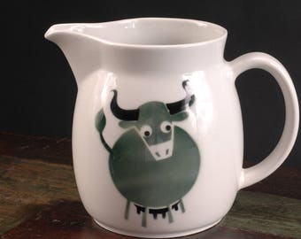 Arabia, Finland, Kaj Franck Design, Green Cow Pitcher