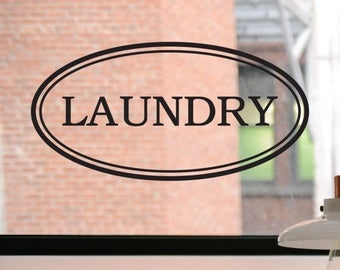 Laundry Decal, Laundry Door Decal, Laundry Wall Decal, Laundry Sign, Laundry Room Decal, Laundry Room Wall Decal, Laundry Decor, Wall Decal