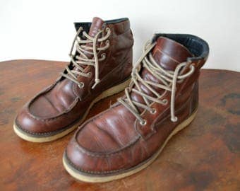 Ankle Boots Men Size US 10 1/2 EU 44 Vintage Reddish Brown Chukka Boots