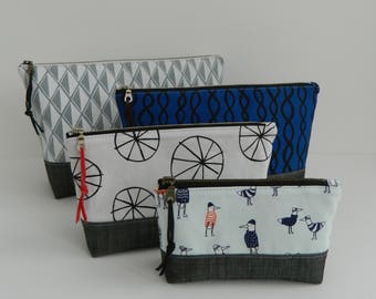 the essential pouch in four sizes, pdf pattern, diy, pouch pattern, zipper pouch, instant download, toiletry bag, pencil, bag, pouch