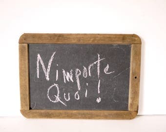 French Vintage childrens school chalkboard
