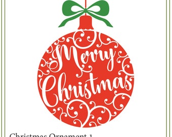 Christmas SVG file, Christmas ornament, SVG file, Christmas card printable, Glass block design, Merry Christmas svg, ornaments