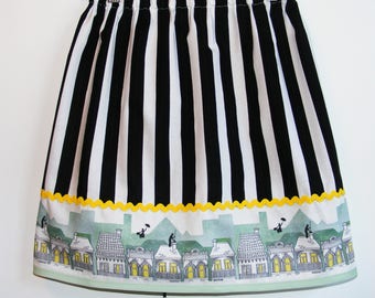 Mary Poppins Lovers border print skirt ( 2T, 3T, 4T, 5, 6, 7, 8, 10)