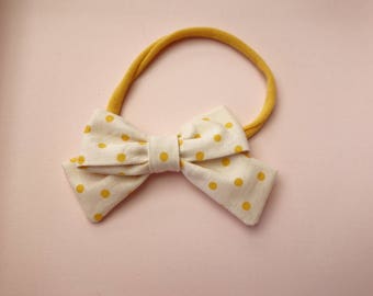 Yellow Spot Fabric Headband