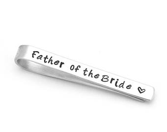 Father of the Bride Tie Clip - Engraved Father of the Bride Tie Bar - Father of Bride Gift - Bride to Father Gift - Gift for Dad