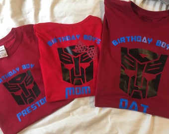 Transformer's Birthday Shirts