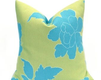 15% Off Sale Outdoor Pillow Green Pillow - Blue Pillow ,Outdoor Pillow Cover - Green outdoor Pillow - Blue outdoor pillow - Outdoor Decor -