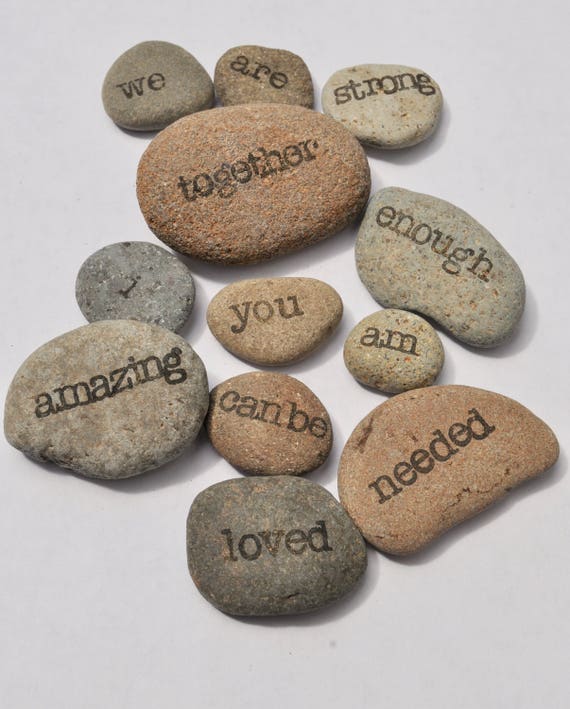 Positive affirmation stones set of 12 you can be