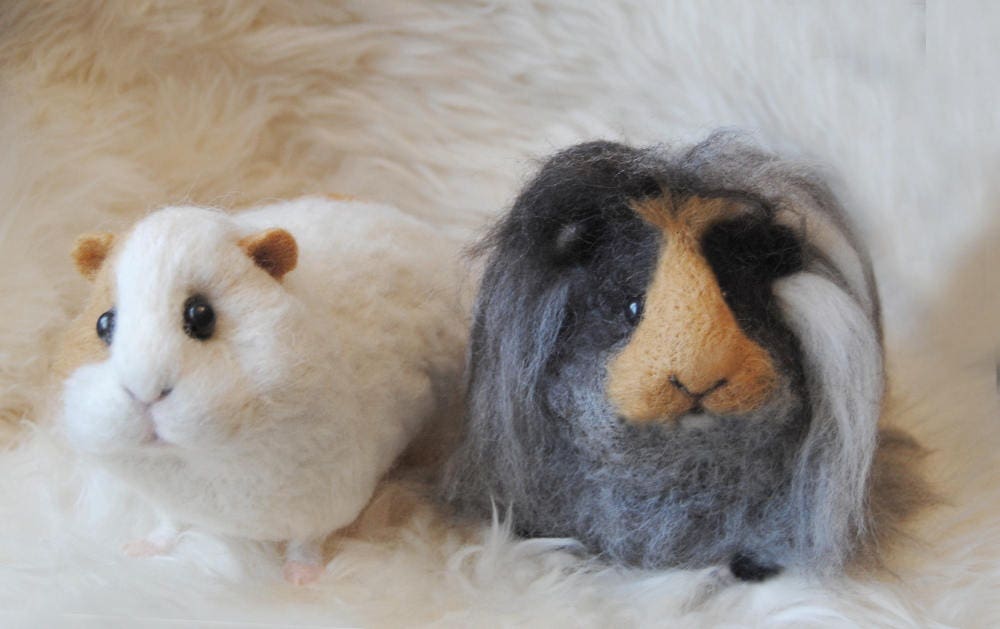 Needle Felted Guinea Pig Custom Made Guinea Pig Needle